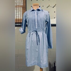 J. Crew Light Blue Long Sleeve Shirt Dress